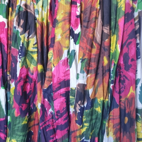 Upcycled H&M X Coachella Boho Cottagecore Embroidered Floral Denim Maxi Skirt - Picture 5 of 14